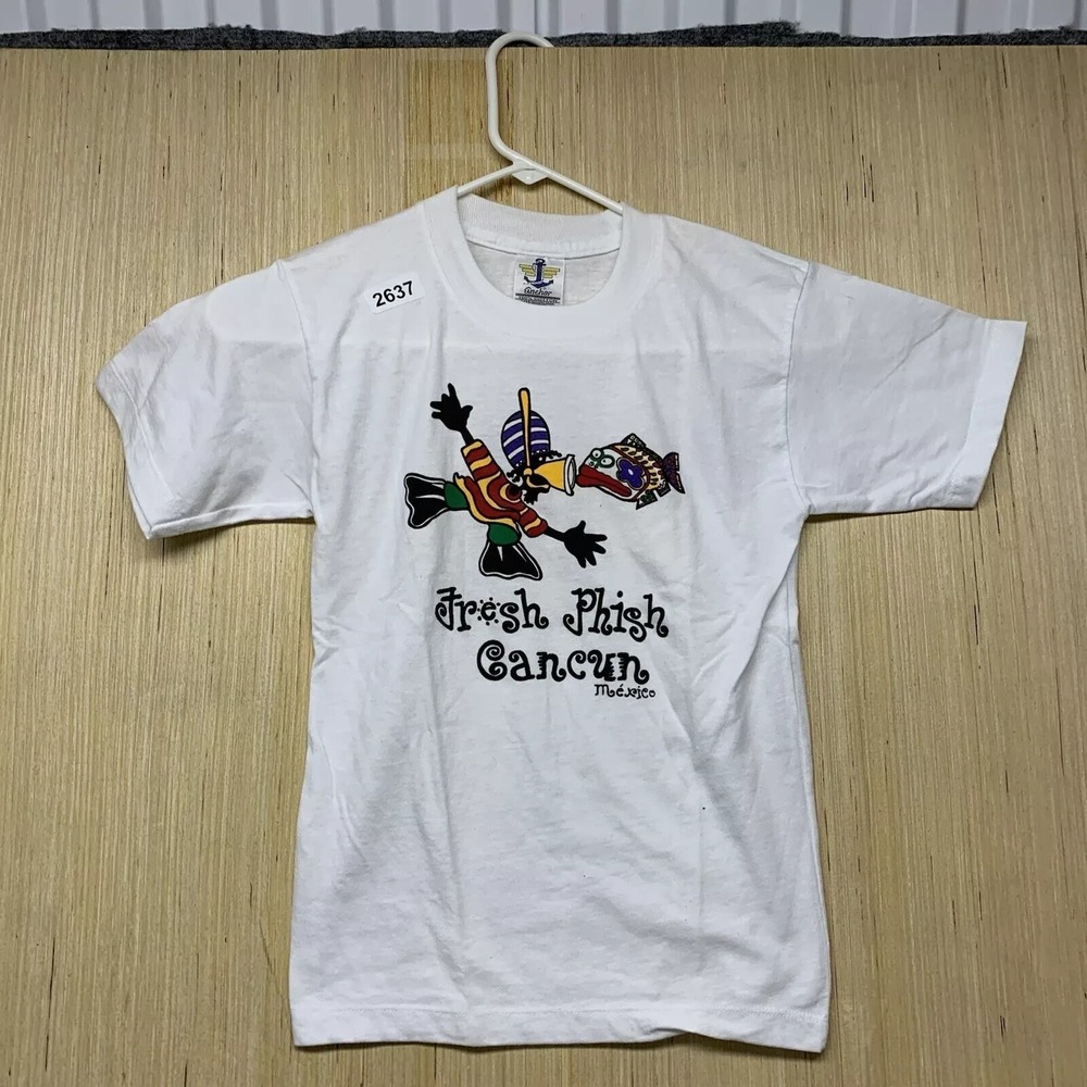 Vintage Cancun Mexico Shirt Adult Large White Short Sleeve Men's Tourist 90s